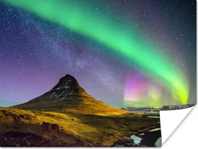 Produktbild von MuchoWow® Poster Aurora - Nordlichter - Nacht 160x120 cm - Foto Plakat