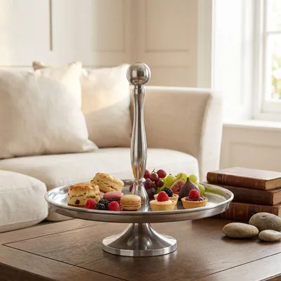 Produktbild von Etagere, 1 Etage, Rund, Aluminium, Tablett, Chabby Chic