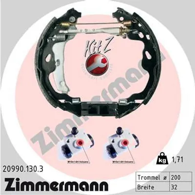 Produktbild von ZIMMERMANN Bremsbackensatz für
