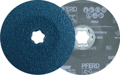 Produktbild von PFERD TOOLS COMBICLICK Fiberscheibe Ø 125 mm VICTOGRAIN 60 Höchstleistung auf Stahl