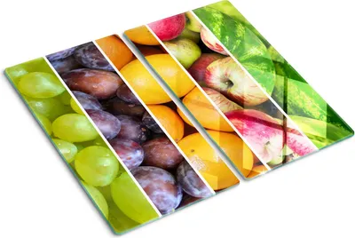 Obrázek produktu pro Kryt varné desky – Kryt na indukční desku – Ochranná skleněná deska – 2x30x52 cm– Skleněné ochranné desky na sporák –Tvrzené sklo –Ovoce