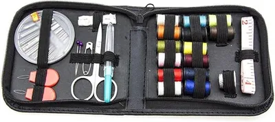 Imagen del producto de Kit de costura para viajes, juego de herramientas de costura, estuche de costura portátil