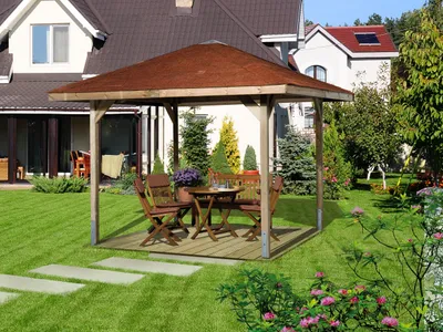 Obrázok produktu pre Weka záhradný altánok GL Paradies 1 Gr.3 úsporná sada vrátane červeného DS