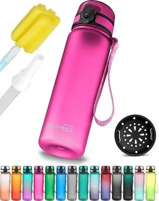 Immagine prodotto di Borraccia My Vesperbox® per bambini [500 ml] - Adatta alle bevande gassate e a prova di perdite - Borraccia per bambini - Per la scuola e lo sport - Borraccia per bambini e bambine - Guarnizione di ricambio inclusa