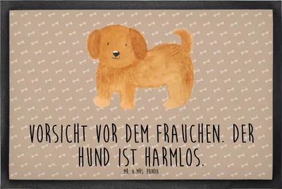 Produktbild von Mr. & Mrs. Panda Schmutzfangmatte Hund Flauschig 60 x 90 cm - Hundeglück - Geschenk, Sprüche, fußmatte, Hunde, Frauchen, Fußabtreter, Schmutzmatte, Gummimatte, Fussmatte
