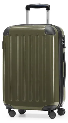 Image de HAUPTSTADTKOFFER - Alex - Valise cabine adaptée à toutes les compagnies aériennes, 4 roulettes, 15 % de volume en plus, 55 cm, max. 42 litres, Avocado