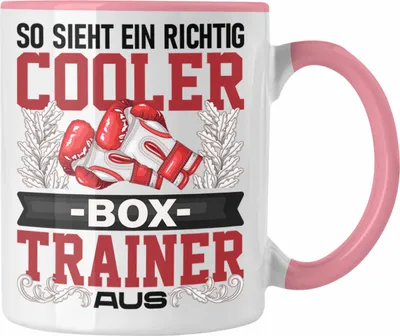 Produktbild von Trendation - Box Trainer Tasse Geschenk Boxtrainer Geschenkidee Trainer Coach (Rosa)