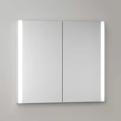 Productafbeelding van Keuco Royal Metis LED inbouwspiegelschaaf, 80 x 71 cm, met 2 deuren