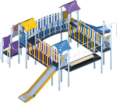 Produktbild von Spielplatz Kinderspielplatz Spielgelände Klettergerüst Rutschbahn Aktivplatz