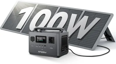 Immagine prodotto di AFERIY P040 Power Station 400 W 256 Wh LiFePO4 con pannello solare da 100 W per campeggio e viaggi