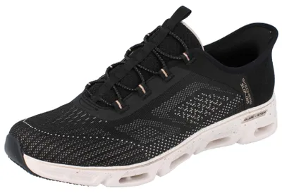 Produktbild von SKECHERS Slip-ins Damen Schlupfsneaker schwarz gold Mesh - Größe: 38