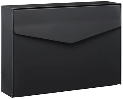 Imagen del producto de Buzón de pared, con cerradura de seguridad, 86 x 354 x 249 mm, para uso en exteriores