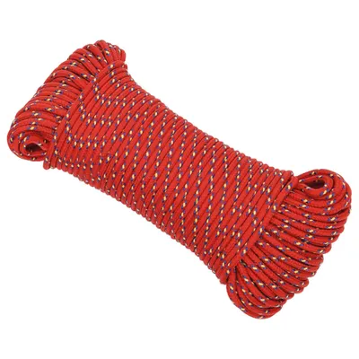 Image de vidaXL Corde de bateau rouge 5 mm 100 m polypropylène