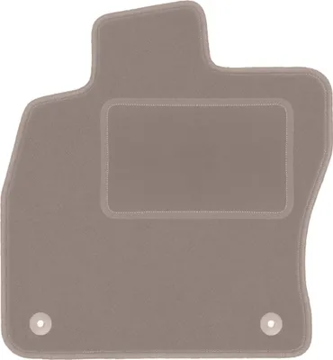 Produktbild von Fahrerfußmatte Velours beige passend für Seat Leon IV (2020-, Limousine, Kombi, Variante, Liftback) – mit Befestigungen – passgenau