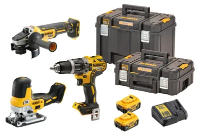 Produktbild von DEWALT 3er Akku-Kombopack 18V XR + 2 Akku + Schnellladegerät