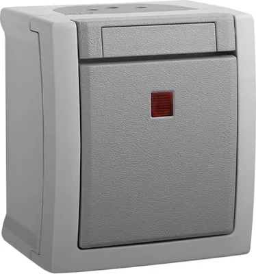 Produktbild von Viko Kontroll-/Ausschalter FR-AP IP54 90591028-DE beleuchtet rote Kalotte
