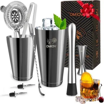 Produktbild von Famanu Cocktailset 10-teilig - 304 Edelstahl - Barzubehör für Cocktails