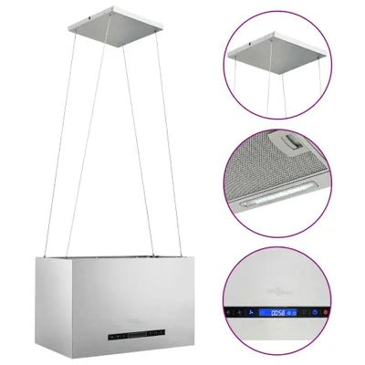 Produktbild von Hängende Inselhaube Touch-Sensor LCD 55 cm Edelstahl