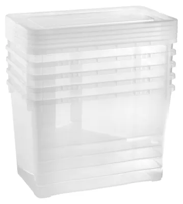 Produktbild von Transparente Aufbewahrungsboxen Set von 5 mit Deckel