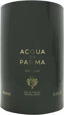 Produktbild von Acqua di Parma Camelia, Sommer, 100 ml, Nicht nachfüllbare Flasche, Bergamotte, Kardamom, Mandarine, Rosa Pfeffer, Bergamot, Yellow Mandarin, Pink Pepper, Cardamom, Kamelie, Muskatellersalbei