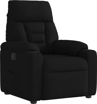 Produktbild von Schwarzer Stoff Relaxsessel mit manueller Liegefunktion, 72x90x99 cm