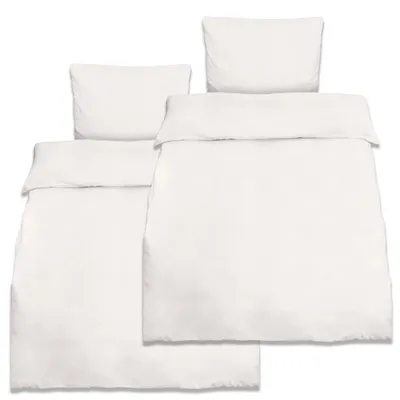 Produktbild von Beautissu 2er Set Renforcé Bettwäsche Set Julie, 155x220cm, 2tlg., Weiß