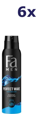 Produktbild von 6x Fa Deospray 150 ml – Perfect Wave für Männer