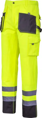 Produktbild von Warnschutzhose Schwarz und Gelb, "2XL", CE, Lahti