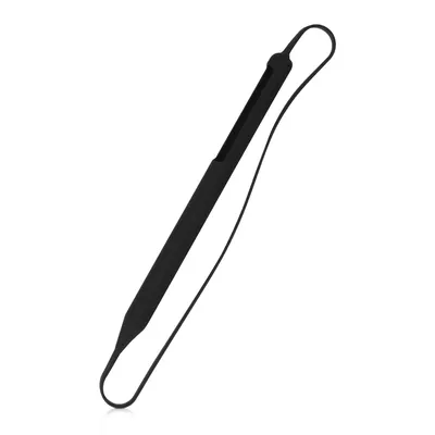 Produktbild von kwmobile Silikon Hülle kompatibel mit Apple Pencil (2. Gen) - mit Strap - iPad Pen Case Stift Schutzhülle - Schutz Abdeckung - Schwarz
