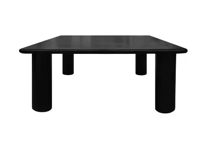 Zdjęcie produktu dla Marmoholz - Stolik kawowy Sutri kwadratowy 80×80 cm z litego czarnego drewna mango – nowoczesny stolik w stylu loft i modern