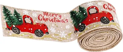 Immagine prodotto di Decorazione per albero - Decorazione - Nastro - Natale - Babbo Natale - Albero di Natale - Natale - Natale - 2,5m - Beige