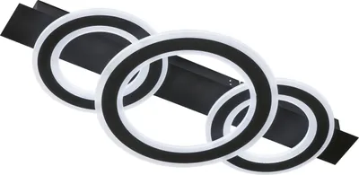 Produktbild von Fischer & Honsel Circle LED Deckenleuchte 25,9W Tunable white steuerbar dimmbar Acrylglas sandschwarz + Fernbedienung 21434