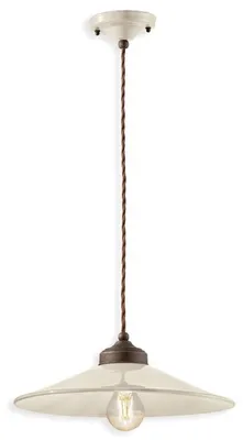 Image de Ferroluce Colors Lampe à suspendre Ø 35cm Crème Ronde