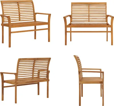 Produktbild von vidaXL Gartenbank 112 cm Massivholz Teak - Gartenbank - Gartenbänke - Terrassenbank - Terrassenbänke
