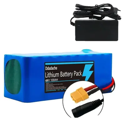 Produktbild von Lithium-Ionen-Batteriepack, 100Ah Kapazität, Schnellladefähigkeiten, XT60-DC-Ladegerät