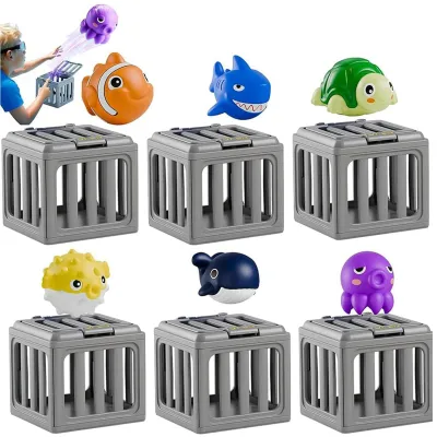 Productafbeelding van Set van 6 duikspeelgoed voor kinderen, zinkend badspeelgoed met opbergdoos