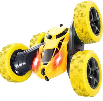 Image de MidiVix, voiture télécommandée, 2,4 GHz, double face, rotation à 360°, véhicule tout-terrain radiocommandé avec phares, 4 roues motrices, idéal pour le drift, jouet et cadeau