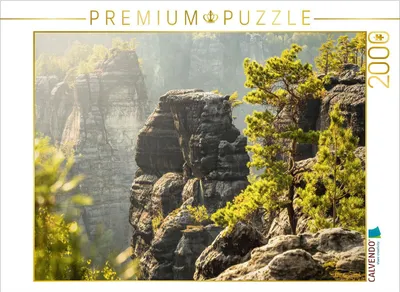 Produktbild von CALVENDO Puzzle Bärenhornaussicht in der Sächsischen Schweiz 2000 Teile Puzzle quer | 2000 Teile Lege-Größe 90x67cm Foto-Puzzle für glückliche Stunden