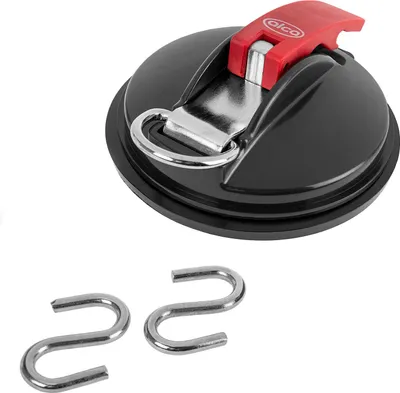 Produktbild von alca® Saugnapfbefestigung 10 kg Tragkraft mit Doppel S-Haken Anker Haken extra starke Befestigung Zubehör für Auto Markisen Zelte Planen Camping