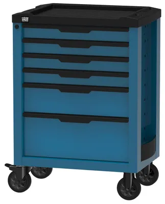 Produktbild von HBM Werkzeugwagen mit 6 Schubladen, 70,8 cm, blau