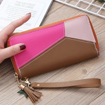 Image de Portefeuille SI-12855 Marron/Rose pour Femmes KP12855