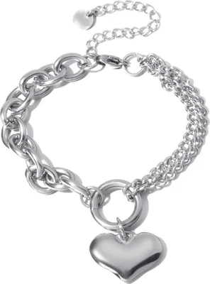Produktbild von Elegantes asymmetrisches Armband aus Silber für Damen KP17829