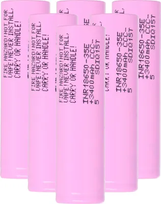 Produktbild von 6 x Samsung INR18650-35E 3500mAh 3,7V - 18650 Akku NICHT für eZigaretten, Taschenlampen, Kameras usw.!!!