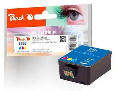 Obrázok produktu pre Peach PI200-585, Azúrová, Purpurová, Žltá, Atrament na pigmentovej báze, 11 ml, 1 kusov, 200 strany