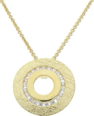 Produktbild von JuwelmaLux Anhänger 925 Sterling Silber gold plattiert mit Zirkonia JL20-02-1035