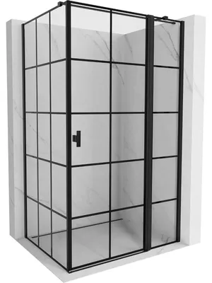Obrázek produktu pro Mexen Mist T sprchový kout pravý 120 x 90 cm, černá mřížka, černý - 8A4T-120-090-70-77-P