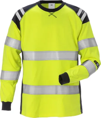 Produktbild von Fristads Flamestat Hi Vis Langarm T-Shirt Damen Klasse 3 7097 Tflh