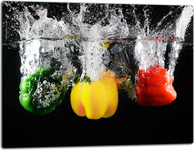 Produktbild von Glasschneidebrett Herdabdeckplatte Glaskeramikkochfeld Universal 52x40 cm Pfeffer Schwarz