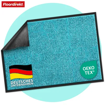 Produktbild von Schmutzfangmatte Rhine erhältlich in vielen Farben & Größen Türkis 40 x 60 cm