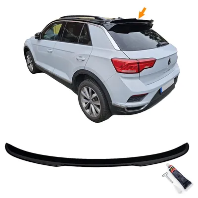 Obrázok produktu pre Spoiler na zadnú časť vozidla, čierny, lesklý, pre model VW T-Roc typu A11, od roku 2017